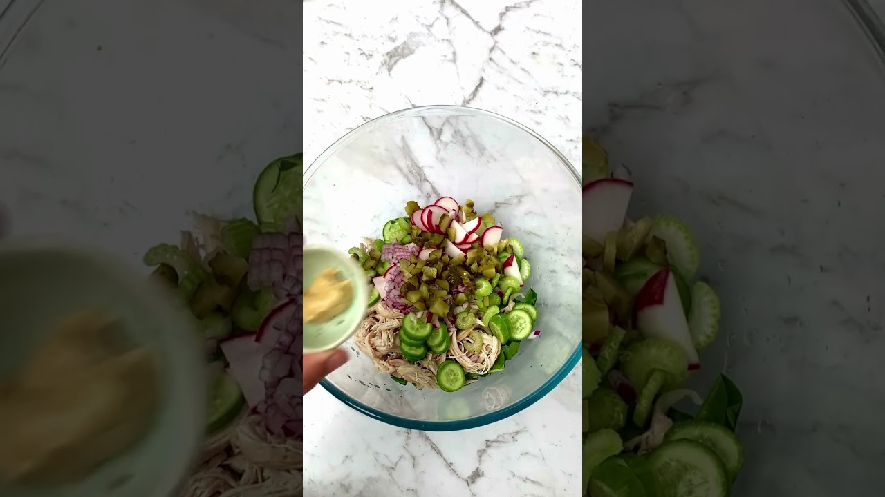 Healthy Chicken Salad (With Leftover Rotisserie Chicken) #cookingvideo Healthy Chicken Salad (With Leftover Rotisserie Chicken) #cookingvideo