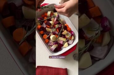 Roasted Root Vegetables Recipe #vegetarian #easyrecipes #dinnerrecipe #fallrecipes #healthyrecipes