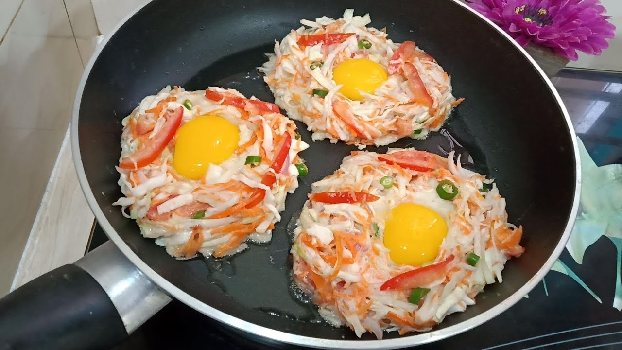 Just Add Egg With Cabbage, Carrot and Tomato Its So Delicious / Healthy Breakfast Recipe / Snacks Just Add Egg With Cabbage, Carrot and Tomato Its So Delicious / Healthy Breakfast Recipe / Snacks
