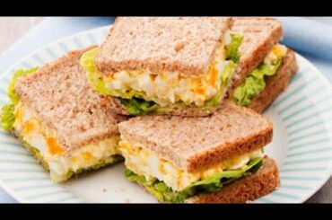 Boiled Eggs Sandwich Recipe / Egg Mayonnaise Sandwich / Quick Breakfast Recipe / Healthy Sandwich