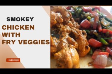 smokey chicken with stir fry veggies| quick & easy recipe | healthy meal recipe | In Saara style