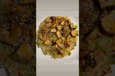 Need A Healthy Dinner? Try This Sweet Chili Chicken And Rice! Video On IG and TikTok! Plz Subscribe!