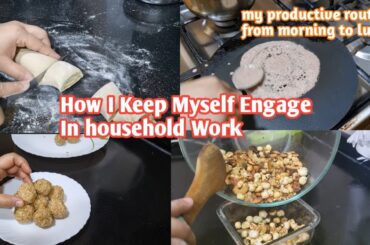 How I Keep Myself Engage In Household Work | Healthy Snacks recipe | Healthy Ragi Dosa