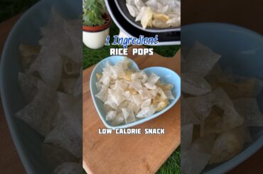 1 Ingredient Rice Pops ! Low calorie snack for the munching