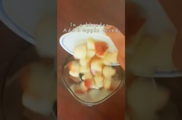 Apple Smoothie without sugar || Healthy weight loss breakfast recipe #weightloss #shorts