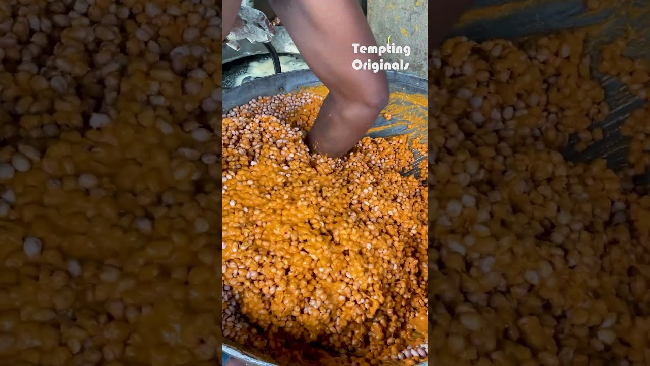 Making of Masala peanut #indianstreetfood #tempting #temptingoriginals #karaboondhi Making of Masala peanut #indianstreetfood #tempting #temptingoriginals #karaboondhi
