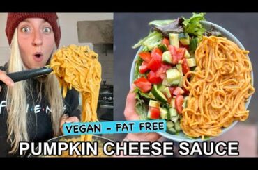 10 MINUTE LAZY DINNER / Healthy Vegan PUMPKIN Cheesy Pasta (totally fat free!) / Down 60 Pounds