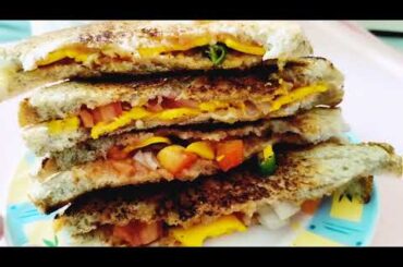 Bread Cheese Sandwich | Healthy Breakfast | Super Easy & Tasty Indian food | Sandwich | Anisha Corne