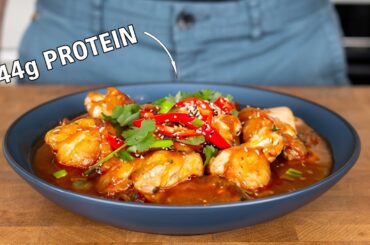 High Protein Sweet & Sour Chicken made in 15 Minutes