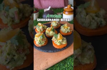 Avocado Shakarkandi Bites ! This was sooo delicious. Healthy snack option with good.