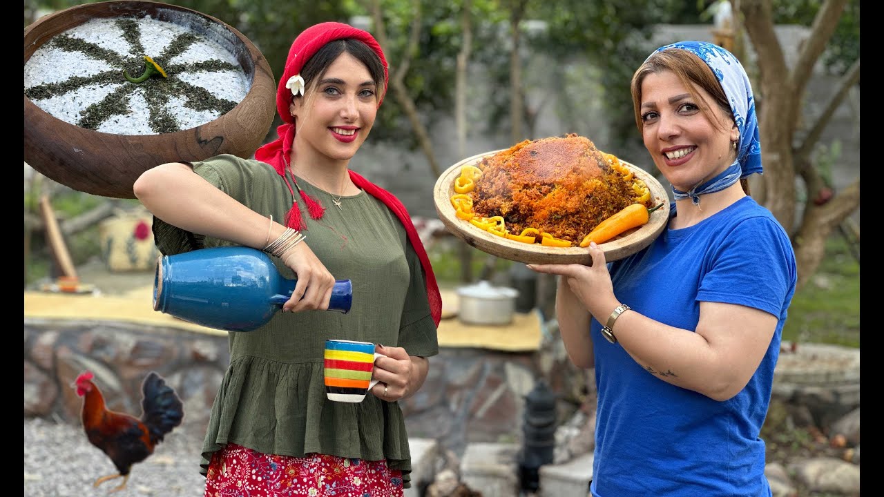Cooking bean pilaf (Istanbul) with fresh and organic beans in the pavilion Cooking bean pilaf (Istanbul) with fresh and organic beans in the pavilion
