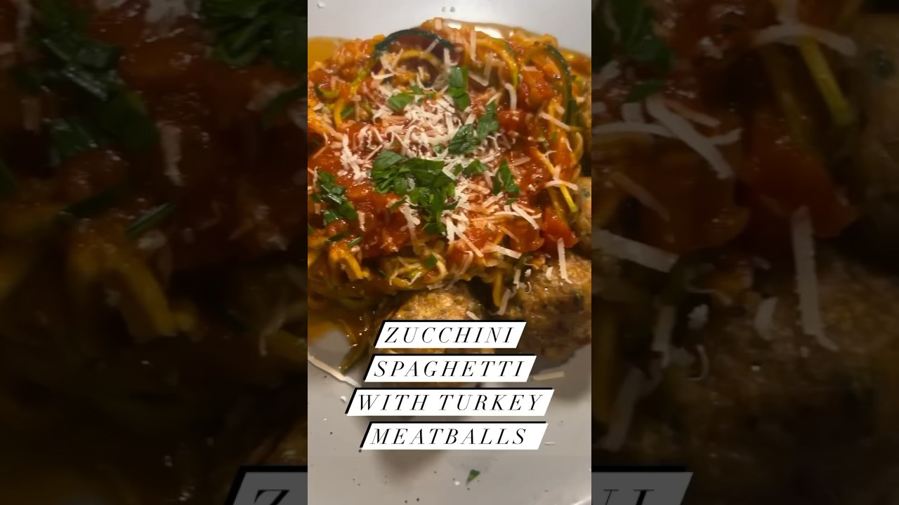 Zucchini Spaghetti with Turkey Meatballs! (Healthy Meal Option) Zucchini Spaghetti with Turkey Meatballs! (Healthy Meal Option)