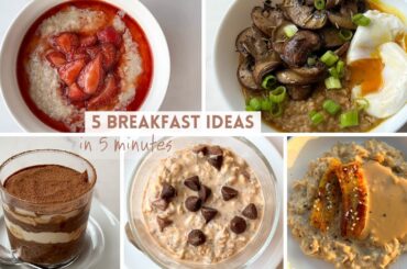 5 Healthy Breakfast Recipes that you can make in 5 minutes | Using Oatmeal