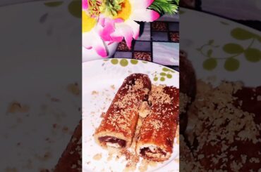 bread roll !sweet roll !healthy breakfast!banana roll, instant fry bread roll