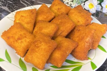 5 Minutes Bread Snacks Recipe | Potato Snacks | Easy Potato Snacks by (Delicious Recipes With Iman)