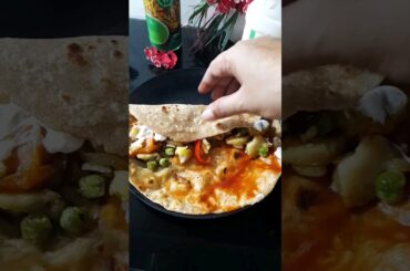 tasty healthy vegetable se bharpur paratha roll recipe #shorts #viralvideo #tranding #healthy