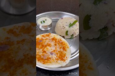 #shorts #ytshorts Onion Podi Uthappam/Rava Upma w/ White Chutney/Simple& Easy Breakfast/Upma #easy