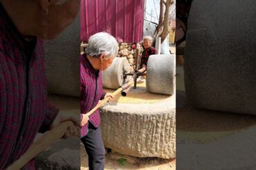 Grandma's soybean steamed bread #rural #travel #exotic #house #delicious #hard #country #healthy