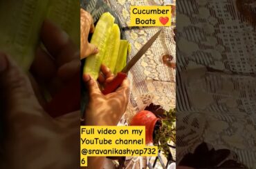 Cucumber Boats | Cucumber Boat Salad Recipe | Weight Loss Salad | Cucumber Boat Chat | Easy Salads