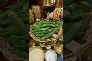Crispy Bhindi | Crispy Okra Fry#shorts#makeeathealthy