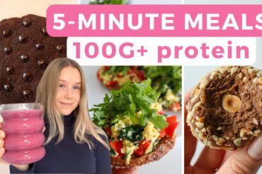 WHAT I EAT IN A DAY to Get 100g Protein | 5-minute Healthy Meals