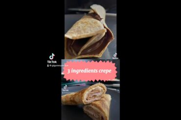 Sunday crepes healthy & easy  recipe just 3 ingredients #shorts #sunday