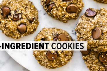 BANANA OATMEAL COOKIES | just 3 ingredients!
