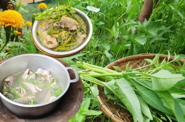 The Village life : Harvesting vegetables , cooking healthy meals for dinner | country style cooking