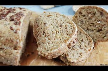 Vegan Oatmeal Fiber Bread For Breakfast | Gluten-Free & Yeast- Free Fiber Bread