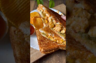 Paneer Corn Sandwich | Cheesy Corn Sandwich | Sandwich recipes #youtubeshorts #shortvideo