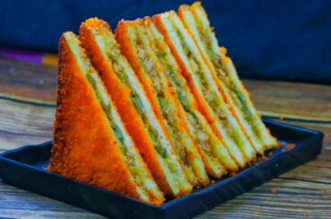 Quick,Crunchy & Healthy Breakfast Recipe|Chicken Sandwich Recipe|Crispy Fried Chicken Sandwich#viral