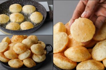 I Combine Flour With Boiling Water & Make This Fluffy Snacks | Easy Flour Snack Recipe | Flour Luchi