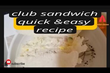 club sandwich quick &easy recipe ||school lunch k lye healthy sandwich @amber riaana foodies