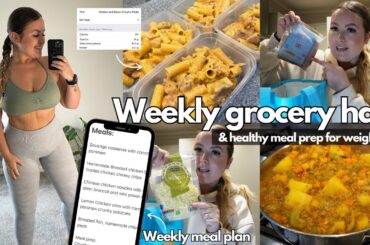 WEEKLY GROCERY HAUL for weight loss & Low calorie high protein MEAL PREP