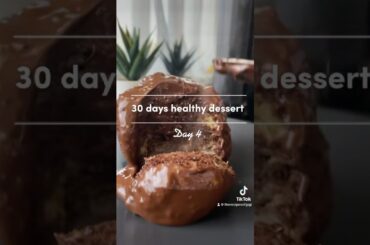 Day 4 - healthy banana chocolate mug cake recipe tutorial #shorts