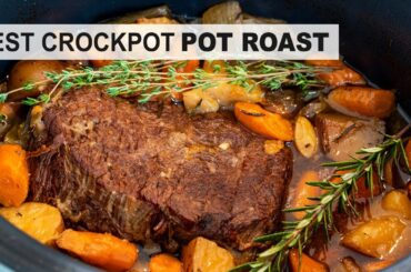 SLOW COOKER POT ROAST | super tender crock pot roast for a healthy dinner idea!
