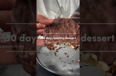 Day 27 - rice crackers apple peanut butter chocolate - 30 days healthy desserts recipes challenge