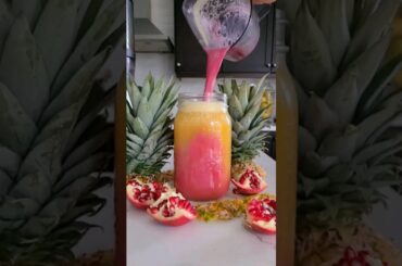 Pomegranate Pineapple Juice Recipe, Anti-inflammatory drink #juicing #juicerecipe #immunity