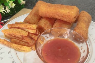 Healthy Snacks Recipes | Bread Spring Roll Recipe by Food Villa