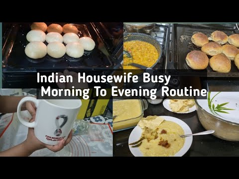Indian Housewife Busy Morning To Evening Routine | Healthy Whole Wheat Buns | Pav bhaji Recipe Indian Housewife Busy Morning To Evening Routine | Healthy Whole Wheat Buns | Pav bhaji Recipe