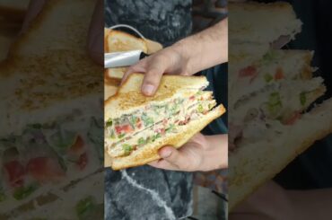 Cheese Vegetable Sandwich On Tawa in 5 Minutes | Quick & Easy Sandwich #shorts #shortsrecipe