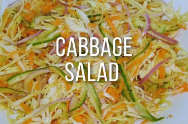 Quick and Easy Cabbage Salad Recipe | Healthy Green Salad | How to make Mix Vegetable Salad at Home