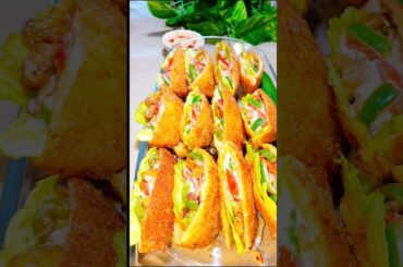 Mini Chicken pockets recipe | bread pockets #yummy #viralshort #foodlover #bread #chicken #nazgvlogs