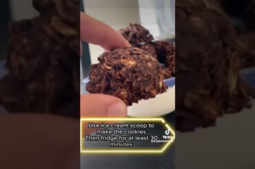 4 ingredients oats chocolate cookies recipe no bake Tutorial/ easy healthy snack recipe #shorts