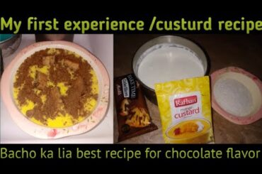 First time banana Custer try kia /5 minut ki custurd recipe /Try my best /My first vlog