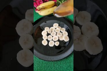 Fireless Banana Dessert / Easy Banana Snack / Healthy Banana Snack Recipe #nocookingrecipes #shorts