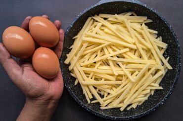 Simply Mix Eggs With Potatoes Its So Delicious / Easy Healthy Breakfast Recipe/ Cheap & Tasty Snacks