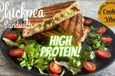 Vegan CHICKPEA SANDWICH |  Oil-Free & High Protein Sandwich  | Healthy Sandwich For Weight Loss