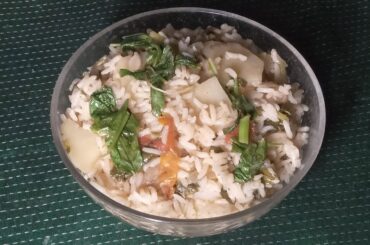 Lemon Potato Spinach Pilaf/Dinner Recipes/I Love This Rice Recipe! Pilaf Recipes/Spinach Recipe 1690