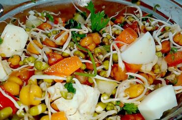 Healthy Protein Salad For Weight Loss | Sprouts Salad Gym Diet Dinner